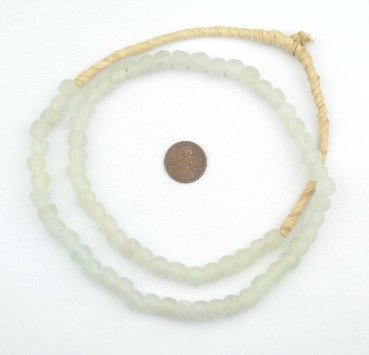 The Bead Chest® African Recycled Glass Beads, 9mm - Full Strand Eco-Friendly Fair Trade Sea Glass Beads from Ghana Handmade Ethnic Round Spherical Tribal Boho Krobo Spacer Beads